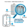 Termotanque Escorial ESC-45L 45 Litros Superior